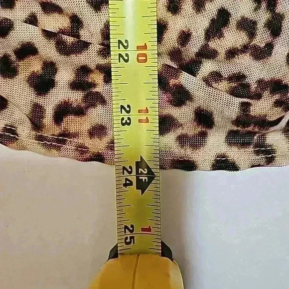 INC  concepts top sz M long sleeve leopard print blouse runched top casual - Picture 8 of 9